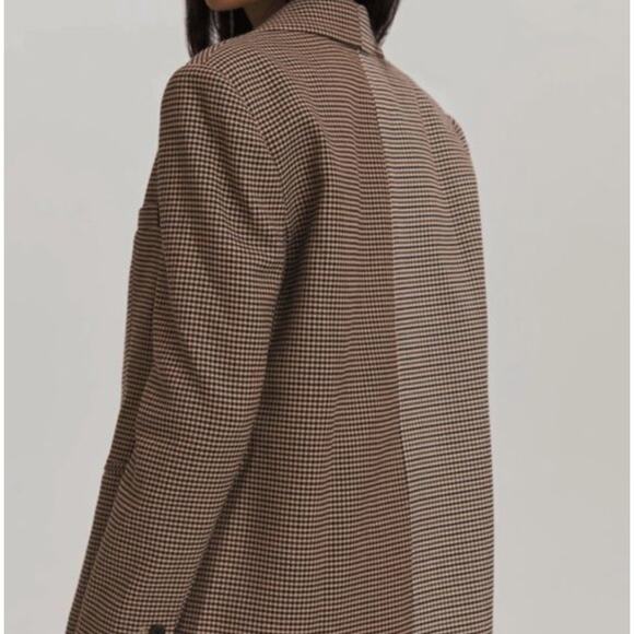 Something Navy Lennon Brown Two Toned Houndstooth Blazer Size Medium - Picture 2 of 11